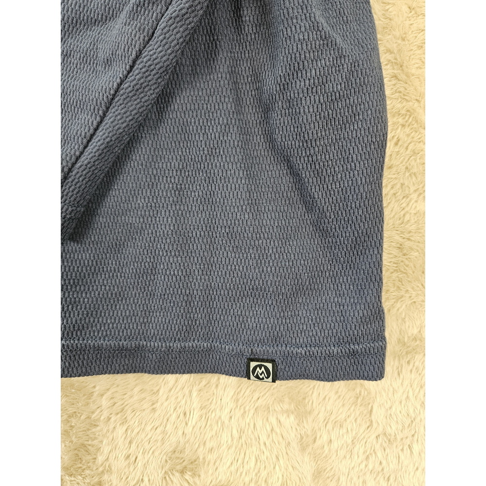 Cloudveil Men's Long-sleeve Waffle-knit Henley Shirt Dark Blue 3-button Placket - Picture 4 of 10
